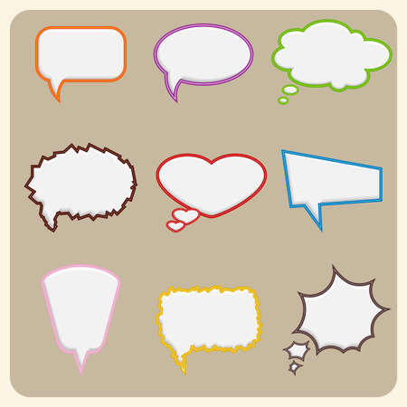 Set of colorful speech bubbles  Vectorのイラスト素材