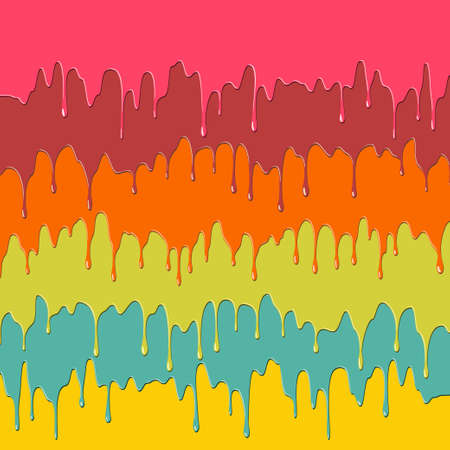 Colorful dripping paint.のイラスト素材
