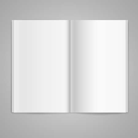 Magazine double-page spread with blank pagesのイラスト素材