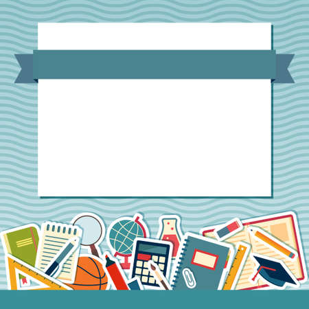 School background with place for text. Education bannerのイラスト素材