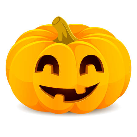 Halloween pumpkin  Smiling Jack-O -Lantern のイラスト素材