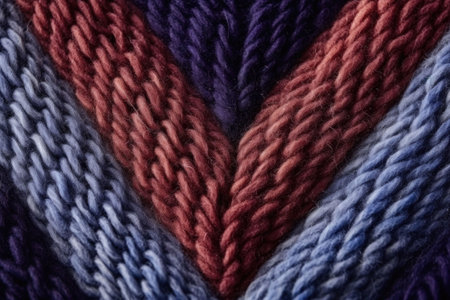 Detailed warm yarn background. Knit cashmere wool. Natural woolen fabric. AI generated illustrationの素材