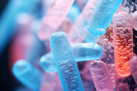 Enterobacteriaceae, gram-negative rod shaped bacteria. Generative AI illustrationの素材