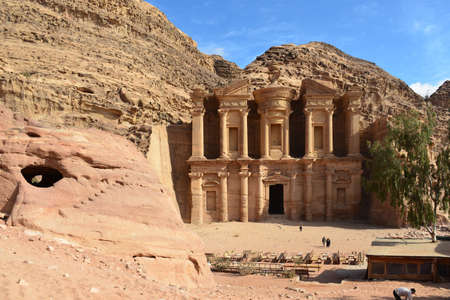 Tample in Petra capital of ancient Nabatean nationの写真素材