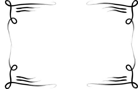hand drawn, sketch border, rectangle frames.のイラスト素材