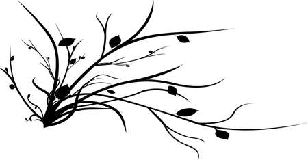 Vector hand-painted ink illustration with brush strokes. Abstract background. Flowersのイラスト素材