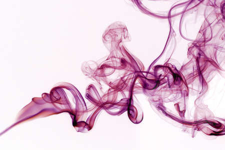 Movement of smoke, Abstract blue smoke on white background, blue background,blue ink backgroundの写真素材