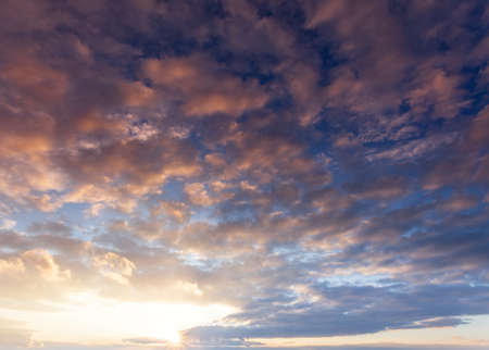 Clouds in the sky at dusk. The sky before sunset