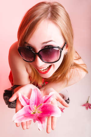 portrait of young beautiful woman in spa environmentの写真素材