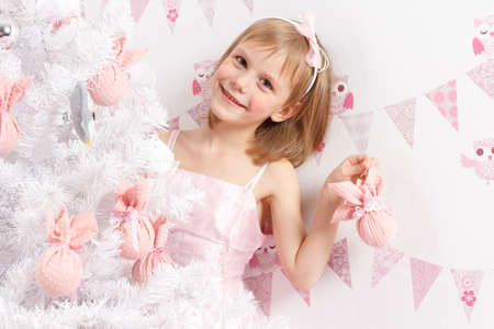 Beautiful young girl with firの写真素材