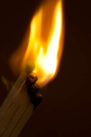 fire, Ignition, the moment of ignition of sulphur on matchesの写真素材