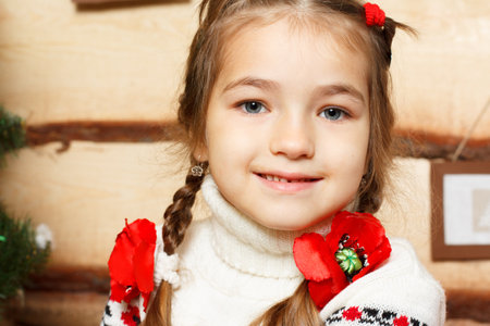 portrait of the girl which smilesの写真素材