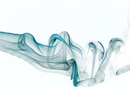Movement of smoke, Abstract blue smoke on white background, blue background,blue ink backgroundの写真素材