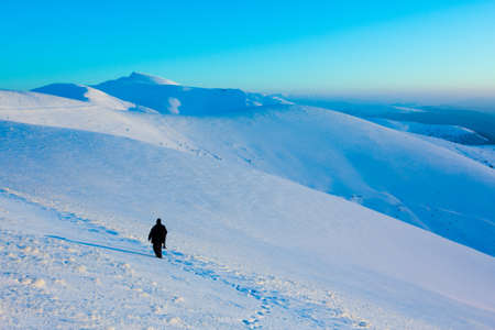 Carpathian mountains in winter. Winter landscape taken in mountains.