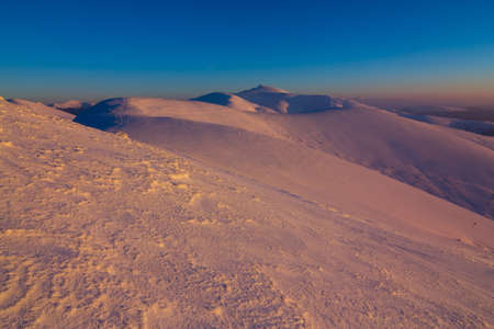 Carpathian mountains in winter. Winter landscape taken in mountains.