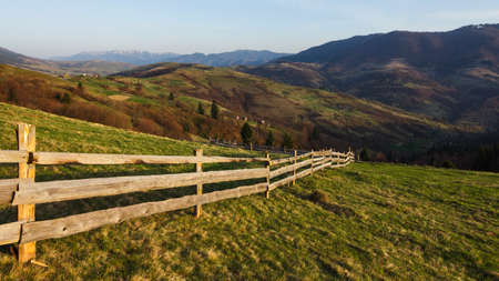 Carpathian mountains, Ukraine. Mountains during sunset. Beautiful natural landscape in the summer...