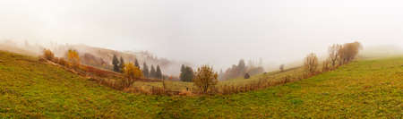 Beautiful summer Carpathians, in the early morning, shortly before sunrise. Beautiful sunrise over a...