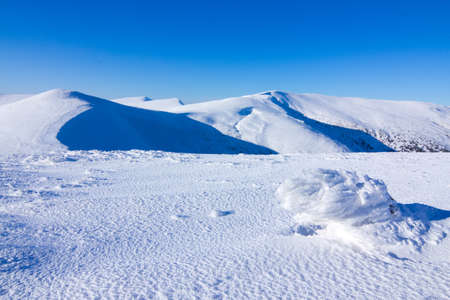 Carpathian mountains in winter. Winter landscape taken in mountains.