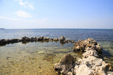Beautiful sea landscape. Rocky west cost of Crimea, Europe, Ukraineの写真素材