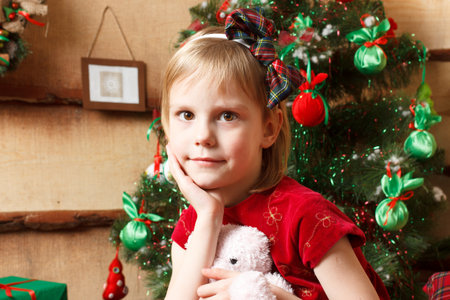 Beautiful young girl with firの写真素材