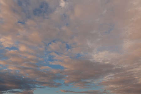 Clouds in the sky at dusk. The sky before sunsetの写真素材