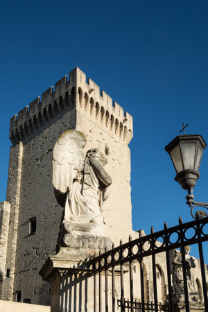 Palais des Papes in Avignon, a UNESCO heritage site, Franceのeditorial素材