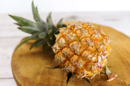 Ripe juicy fresh baby pineapple - ingredient for healthy food