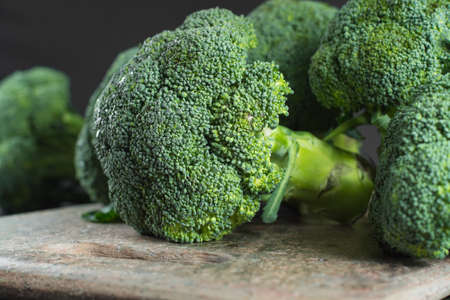 Green winter fresh organic superfood - baby broccoliの写真素材