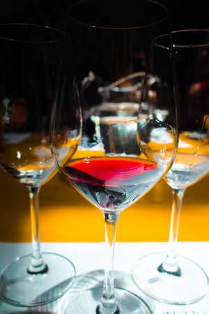 White and red wine tasting