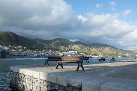Touristic and vacation pearl of Sicily, small town of Cefaly, Sicily, south Italyの写真素材