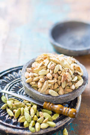 Raw Organic Cardamom Pods ready to useの写真素材