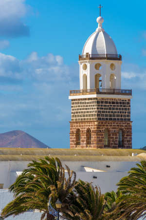 Old town Teguise with famous Sunday's market on Lanzarote, Canary islands, Spainの写真素材