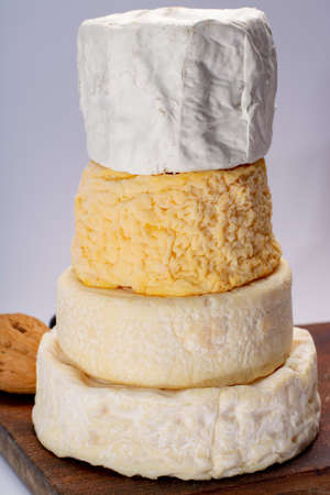 French  soft cow cheeses, crumbly Langres with washed rind structure, sharp Pie Angloys, camembert...