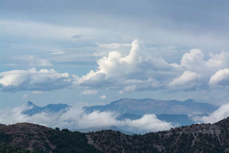Landscapes of National park Sierra Nevada mountains near Malaga and Granada, Andalusia, Spain in summerの写真素材