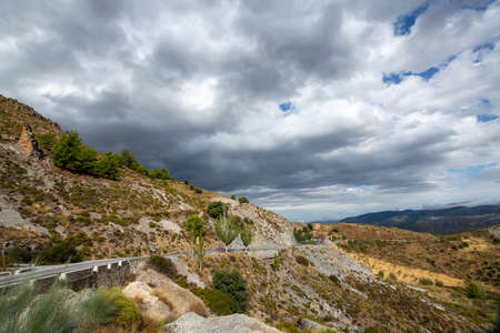 Landscapes of National park Sierra Nevada mountains near Malaga and Granada, Andalusia, Spain in summerの写真素材
