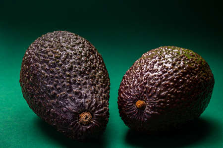 Healthy food, fresh ripe hass avocado fruit from Peru