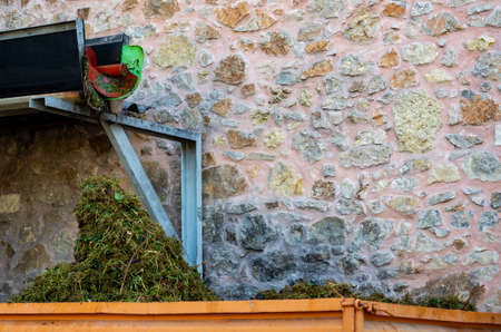 Starting of wine making process during harvest, grapes pressing and crushing on vineyards in Cotes...