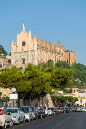 Morning walk in old part of Gaeta, ancient Italian city in province Latina on Tyrrhenian seaの写真素材