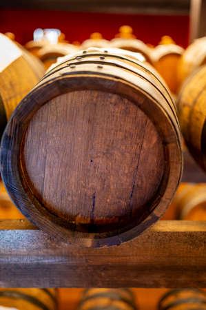 Traditional production and aging in wooden barrels of black Italian Balsamic wine IGP and DOC...