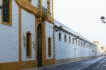 Walking in old part of El Puerto de Santa MarÃ­a, Sherry wine making town, Andalusia, Spain in...