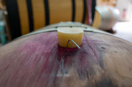 Modern equipment for producing of high quality red, rose and white wine on South of France in Provence.の写真素材