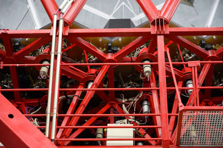 International space observatory and view on Gran Telescopio Canarias telescope on La Palma island...