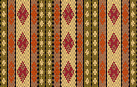 Al Sadu weaving is a traditional style of weaving that is woven by Bedouin women.のイラスト素材