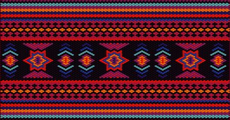 A traditional, ethnic ornament in which rich colors attract luck and wealth. The ornament looks...