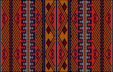 A traditional ornament of peoples and countries of Latin America in which rich colors attract attention and wealth. Women's woven carpets with ornament embroidered on fabrics for dresses. Embroideriesのイラスト素材