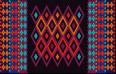 Ornament, mosaic, ethnic, folk pattern. It is made in bright, juicy, perfectly matching colors.のイラスト素材