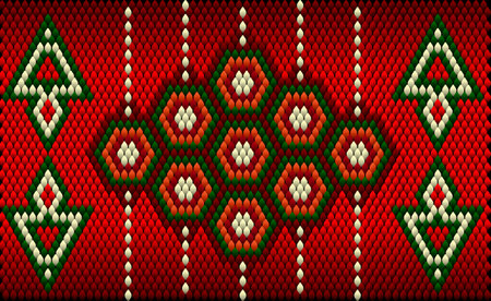 Colorful and bright poster. Ornament, pattern in honor of the new year and christmas.のイラスト素材