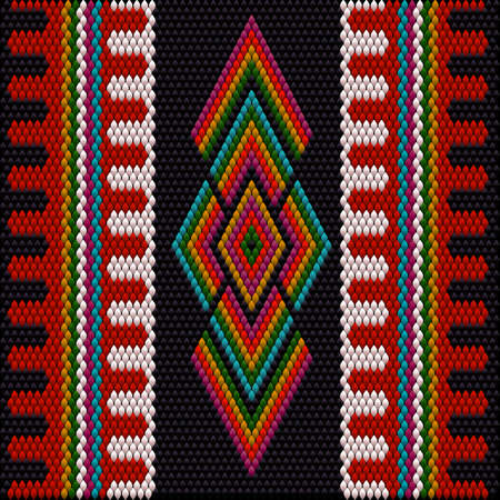 Ornament, mosaic, ethnic, folk pattern. It is made in bright, juicy, perfectly matching colors.のイラスト素材