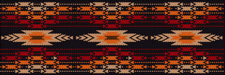 Ornament, mosaic, ethnic, folk pattern. It is made in bright, juicy, perfectly matching colors.のイラスト素材