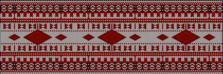 A traditional, ethnic ornament in which rich colors attract luck and wealth. The ornament looks great in the interior, in embroidery on fabrics for various applications. Women's woven carpets with ornament embroidered on fabrics for dresses. Embroidery patterns.のイラスト素材